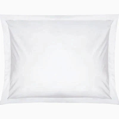 white continental pillowcase oxford border polycotton