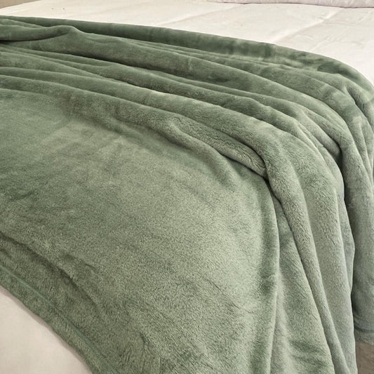 throw blanket mint luxe fleece