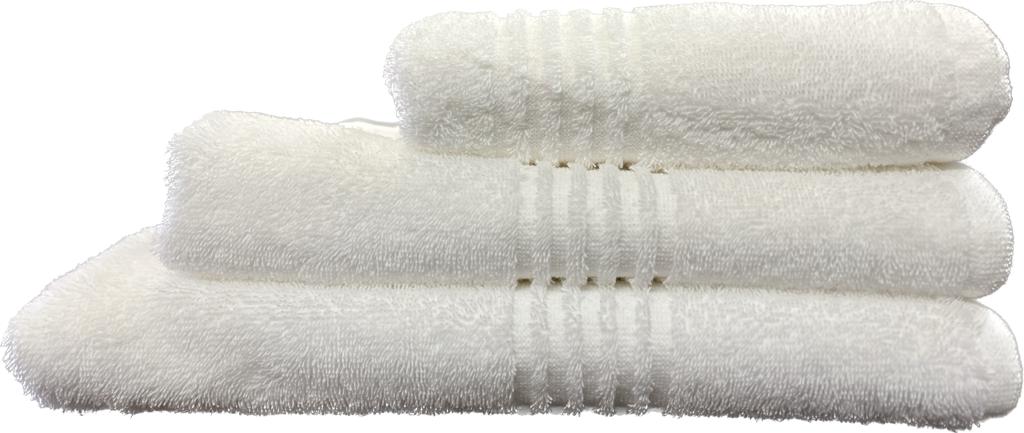 white bath towel set side view