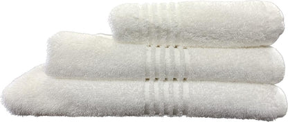 white bath towel set side view